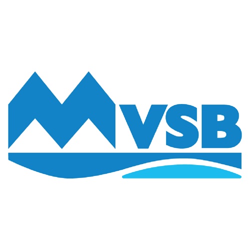 MVSB Meredith Village Savings Bank Logo, blue on white background.